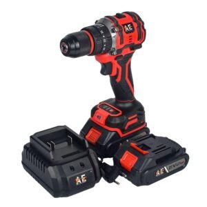 ২১V লিথিয়াম ব্যাটারি চালিত কর্ডলেস ড্রিল মেশিন – ডুয়াল ব্যাটারি ও চার্জার সেট (AF)