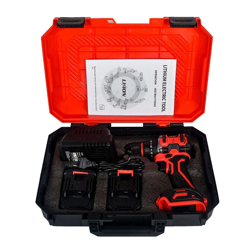 ২১V লিথিয়াম ব্যাটারি চালিত কর্ডলেস ড্রিল মেশিন – ডুয়াল ব্যাটারি ও চার্জার সেট (AF) - Image 2