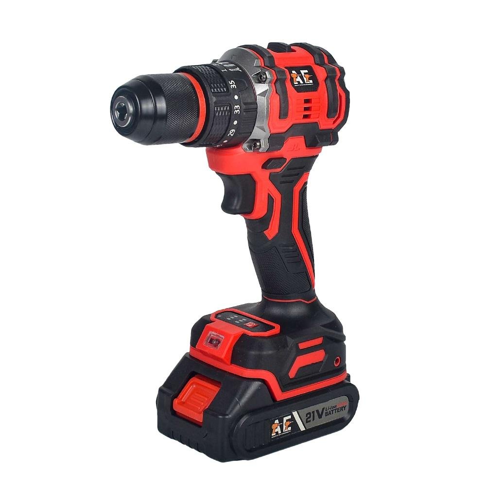 ২১V লিথিয়াম ব্যাটারি চালিত কর্ডলেস ড্রিল মেশিন – ডুয়াল ব্যাটারি ও চার্জার সেট (AF) - Image 4
